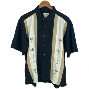 BF46 Men’s Havana Jacks Cafe Rayon Blend Casual Beach Palm Tree Shirt XL